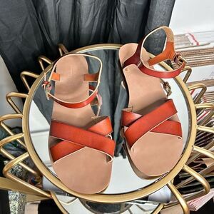 J.Crew Criss cross Flat Sandals.